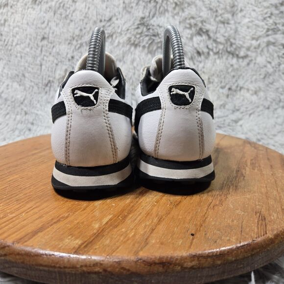 Puma Turin 2 Women Size 7 Retro Y2K Style White/Black Leather Sneakers Shoes - Picture 7 of 8
